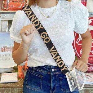 Vanderbilt Beaded Purse Strap | Vanderbilt Game Day Outfit | Go Vandy Strap